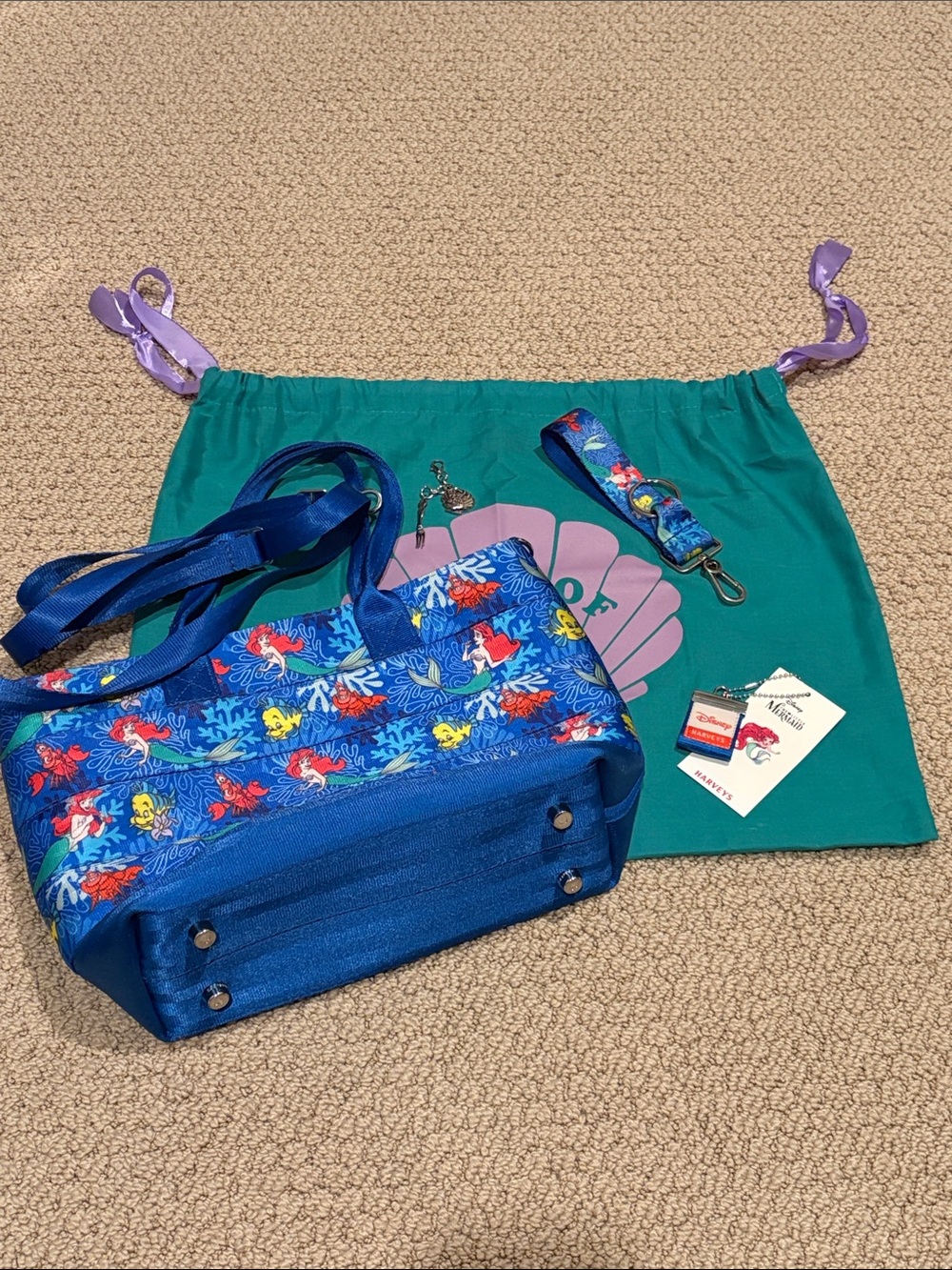 Harvey’s Seatbelt Little Mermaid Mini Tote, CNG and Dust bag